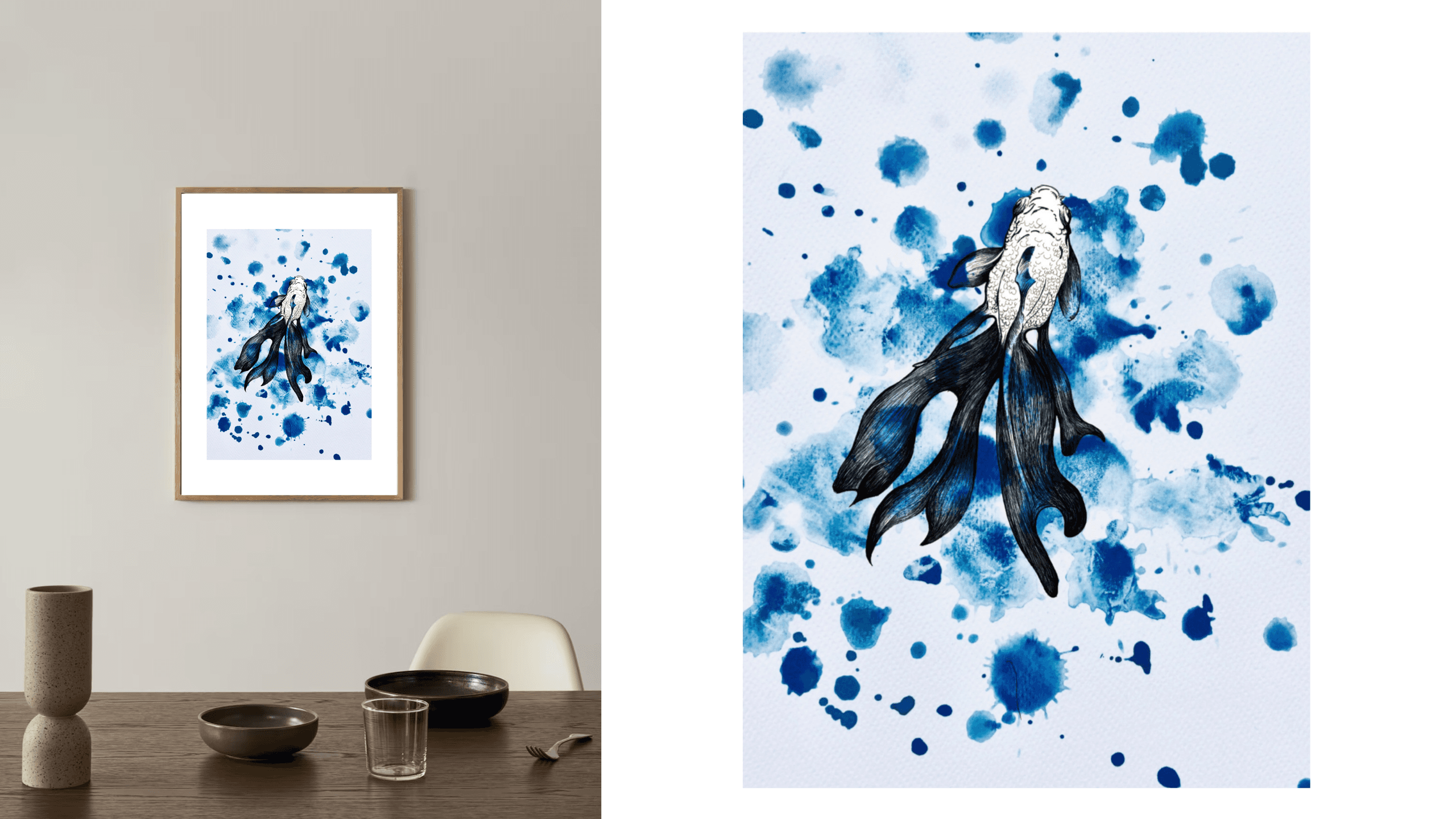 Traditional hand-painted canvas with natural color blending and soft shading.