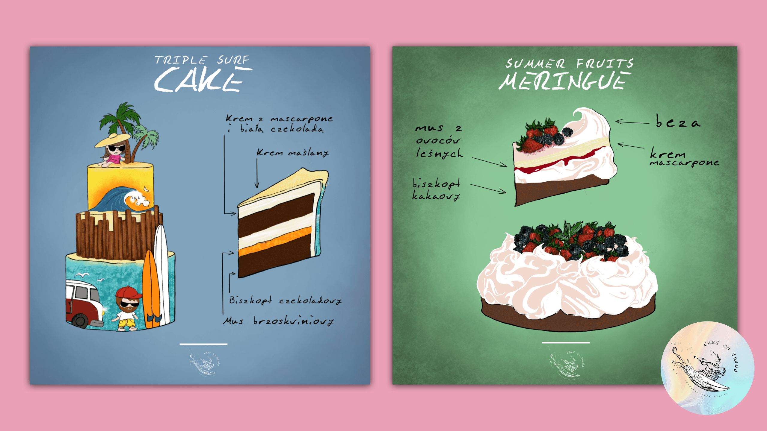 Cakes posters for social media designs