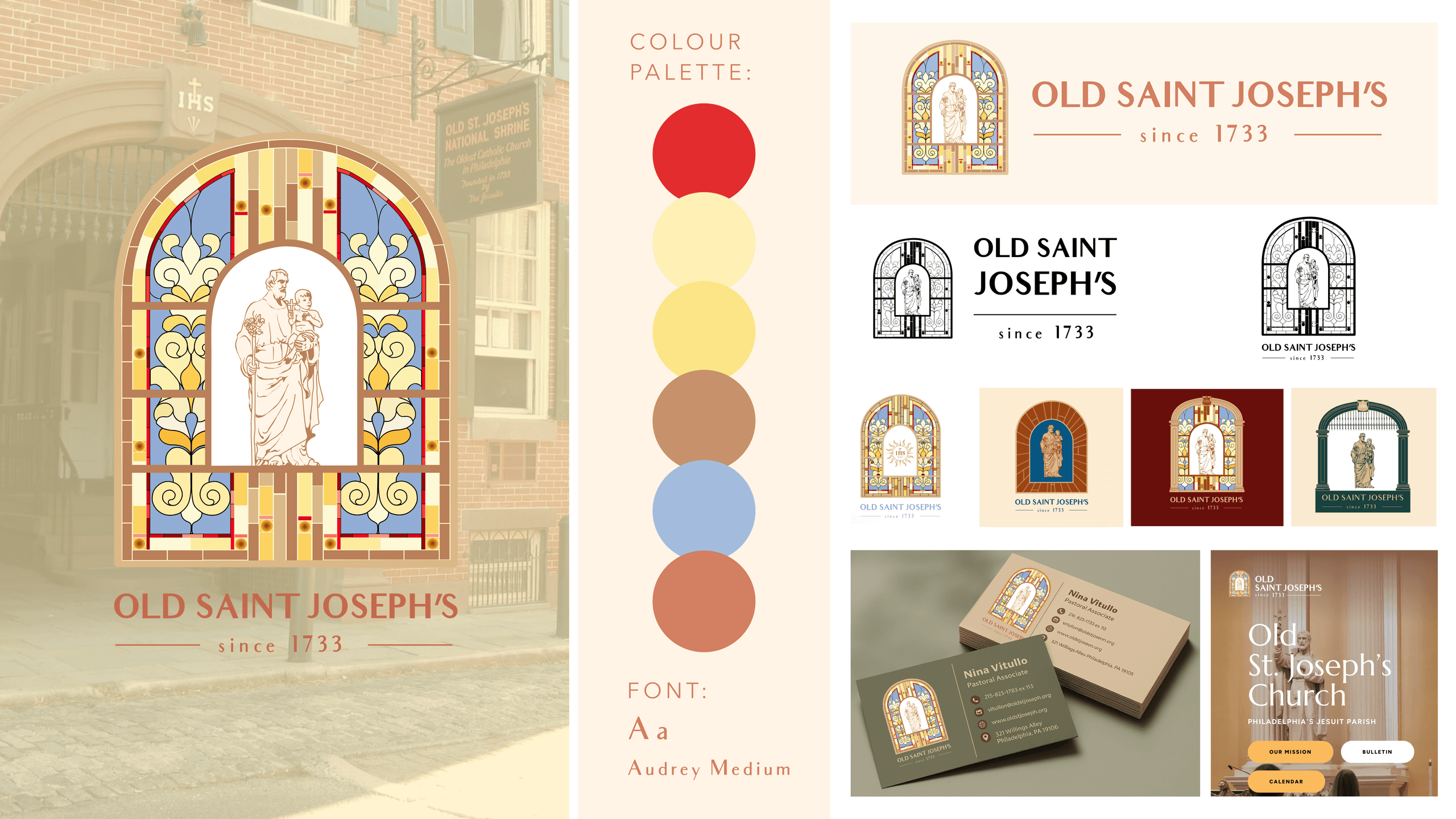Logo design concepts for Old Saint Joseph's Church