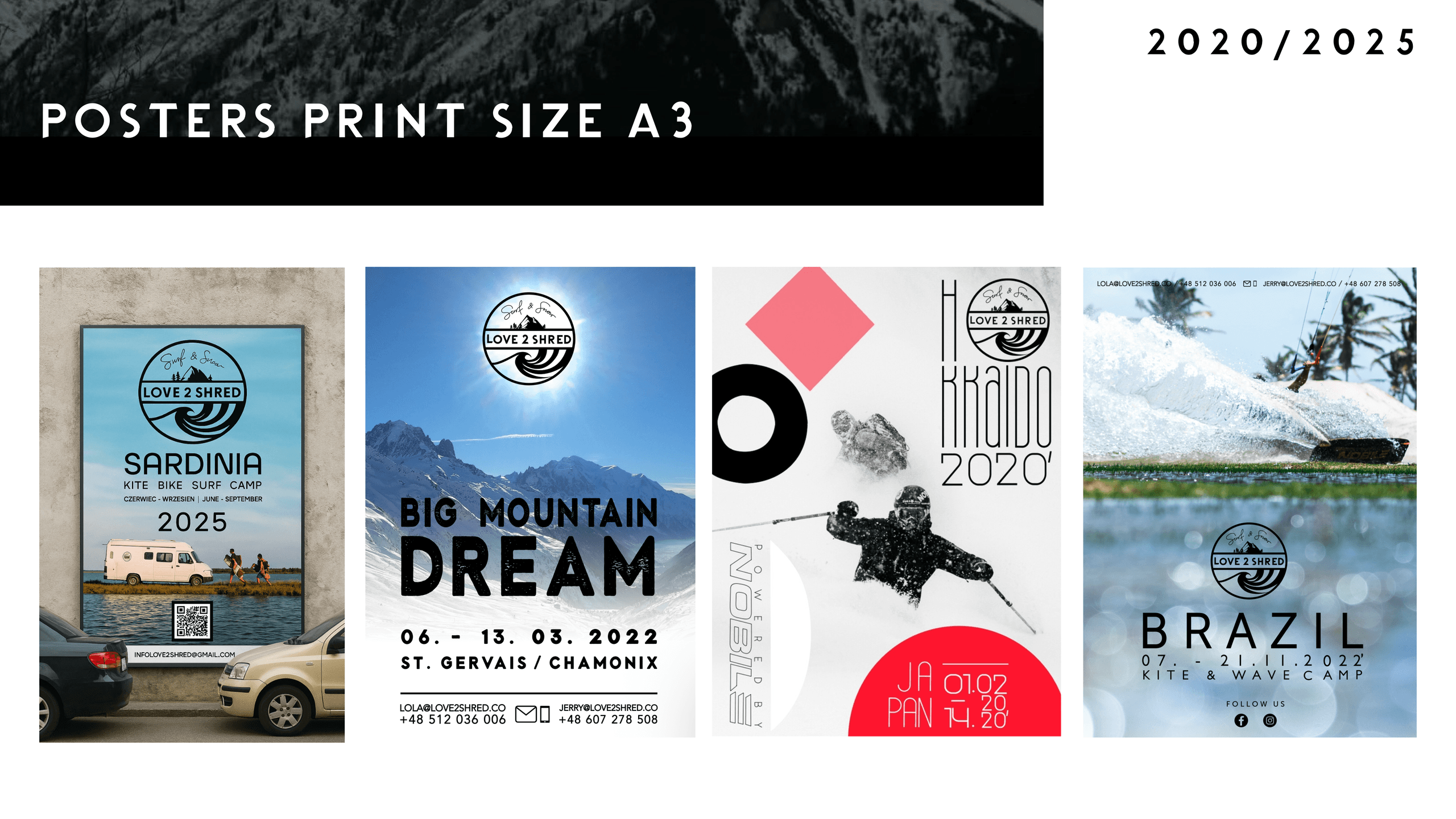 Love 2 Shred trips and travel posters