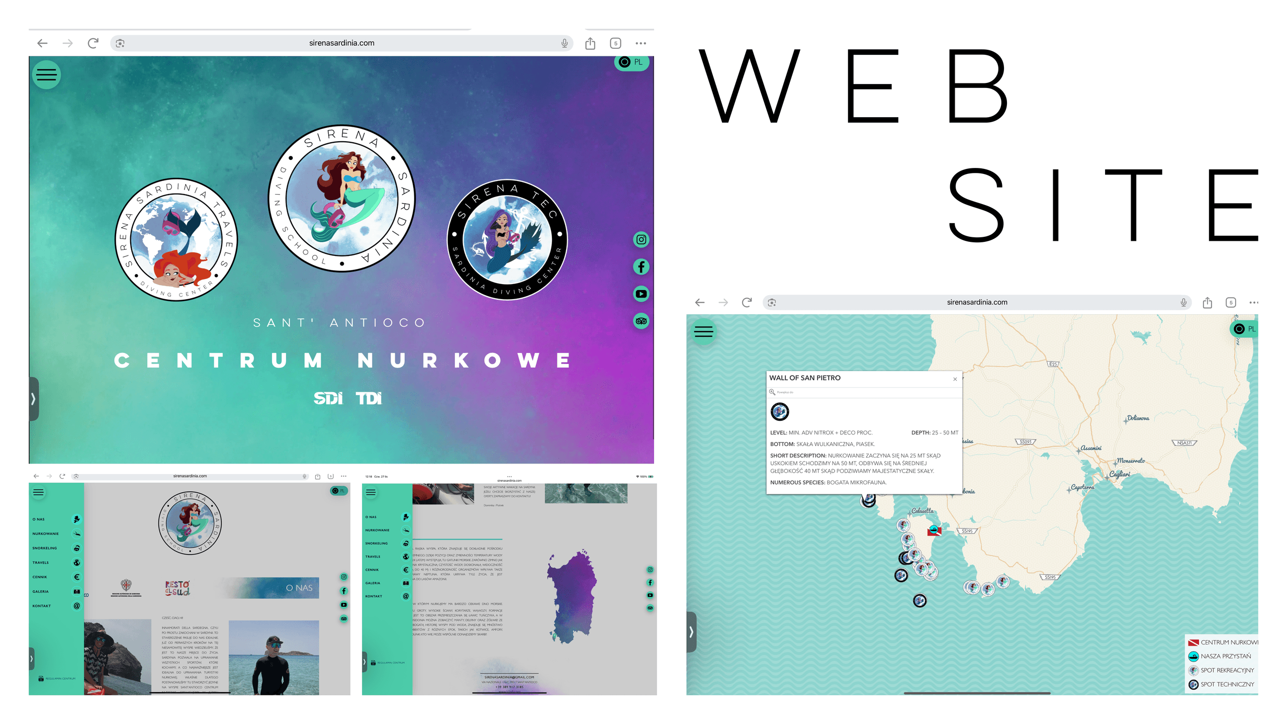 Website ui of sirenasardinia.com